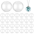 PH PandaHall 30pcs Mini Glass Globes, 1inch Small Glass Ball Bottles Orbs Balls Wish Charms Spheres UV Planet Crystal Craft Ball for UV Resin Dice Pendant Charms Earring Making - size: 1inch