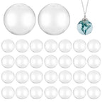 PH PandaHall 30pcs Mini Glass Globes, 1inch Small Glass Ball Bottles Orbs Balls Wish Charms Spheres UV Planet Crystal Craft Ball for UV Resin Dice Pendant Charms Earring Making - size: 1inch