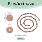 PH PandaHall 90ppcs 4mm Stone Beads, Natural Moonstone Beads Faceted Round Gemstone Bead Round Loose Spacer Crystal Bead for Necklaces Bracelets Earrings Chokers Bangles Crafts Making