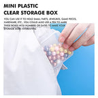 Jetec 6 Pieces Mini Plastic Clear Beads Storage Containers Box for Collecting Small Items, Beads, Jewelry, Business Cards, Game Pieces, Crafts (2.5 x 2.5 x 1.6 Inch) - size: 2.5 x 2.5 x 1.6 Inch