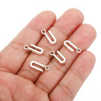 PATIKIL Letter Charm, 50pcs Alphabet Initial Pendant Charm Bulk DIY for Jewelry Making Bracelets Earrings Necklace - style: U