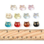 110Pcs Acrylic Cat Head Shapes Mini Cute Beads for DIY Jewelry Bulk Metal Enlaced Cat Animal Spacer Beads for Bracelets Necklaces Earrings Making and Crafting - color: Cat Head- 110 pcs