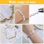 Ouligay 800PCS 4mm Mini Crimp Beads for Jewelry Making Crimp Bead Covers Half Round Open Crimping Bead Knot Covers for DIY Jewelry Craft Making Jump Rings with Transparent Box Gold and Sliver