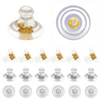 20pcs 14K Gold & Silver Locking Secure Earring Backs for Studs, Hypoallergenic Silicone, No-Irritate Earring Stopper - color: Gold & Silver