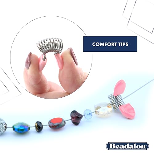 Beadalon Bead Stopper, Combo Pack, Pink Tips, 2 Large, 2 Small, 4 pc - size: Combo Pack, 4 pc