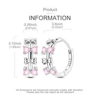 LAZA 925 Sterling Silver Hoop Earrings for Women, Sterling Silver Butterfly Hoops Colorful Flowers Hoop Huggie Earrings Hypoallergenic Jewelry Gifts for Women - color: Love Heart Bow Earring