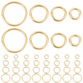 Beebeecraft 1 Box 600Pcs 4/5/6/8mm Open Jump Rings 18K Gold Plated Stainless Steel Single Loop Jump Ring Round Connector Rings for Bracelet Necklace Jewellery Making - color: Gold