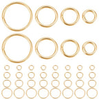 Beebeecraft 1 Box 600Pcs 4/5/6/8mm Open Jump Rings 18K Gold Plated Stainless Steel Single Loop Jump Ring Round Connector Rings for Bracelet Necklace Jewellery Making - color: Gold