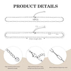 GTVOODX 10Pcs Paperclip Chain Necklace 20 Inch 3x9mm Stainless Steel Adjustable Link Chains Bulk for Women Necklace Jewelry Making - color: Silver, size: 20 Inch