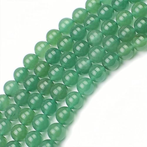 MJDCB Natural Stone Beads Green Aventurine Round Loose Beads for Jewelry Making DIY Bracelet Necklace (8mm) - color: Aventurine, size: 8mm