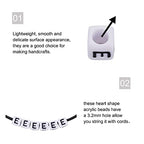 FASHEWELRY 300Pcs Cube White Acrylic Letter Beads 6x6mm Letter E Alphabet Beads for DIY Bracelet Necklace Jewelry Making - color: Letter E, size: 6x6x6mm