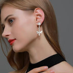 Beebeecraft 12Pcs 2 Colors Cubic Zirconia Stud Earring Findings 18K Gold & 925 Sterling Silver Plated Celestial Sun Earrings Posts with Loop and 12Pcs Ear Nuts for DIY Earrings Jewellery Making - color: Gold & Silver -12pcs