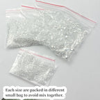 600pcs Crystal Glass Beads 3mm 4mm 6mm 8mm 10mm Rondelle Faceted Crystal Beads Spacer Beads for Necklace Bracelet Earrings DIY Jewelry Crafts Making Supplies(Clear AB) - color: Clear AB