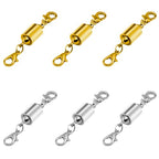 Magnetic Necklace Clasps, Magnetic Jewelry Clasps, 14K Gold and Silver, Necklace Bracelet Extender with Lobster Clasp (3gold 3silver) - color: 3gold 3silver
