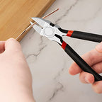 BOENFU 6 Inches Wire Cutters Heavy Duty Snips Flush Cut Side Cutters Pliers Metal Cutting Tool for Crafting, Floral, Artificial Flowers, Chicken Wire, Electrical, 1 Pack - color: 6 Inches - 1 Pack - Black Handle