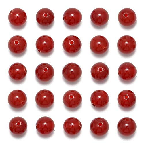 NCB 200pcs 4mm Carnelian Loose Beads for Jewelry Making, Natural Semi Precious Beads Round Smooth Gemstones Spacer Beads Charms for Necklaces Bracelets (Carnelian, 4mm 200Beads) - color: Carnelian, size: 4mm 200Beads