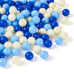 100 Pcs 11.5-12mm Bubblegum Beads Opaque Acrylic Chunky Loose Spacer Round Focal Beads for Jewelry Making Bracelet Necklace Keychain Craft Art Making,Hole:1.8mm,Light Sky Blue - color: Light Sky Blue