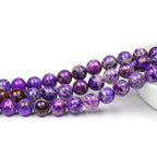 MJDCB 4mm Purple Imperial Jasper Gemstone Beads Round Loose Stone Bead for Jewelry Making Bracelets Necklaces - color: Purple Imperial Jasper, size: 4mm