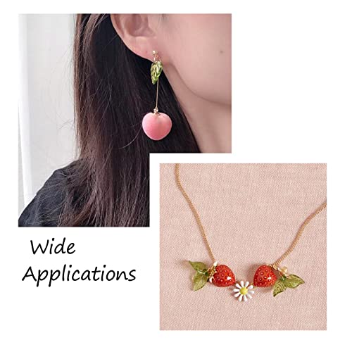 Beadthoven 270Pcs 9 Styles Leaf Acrylic Bead Caps Bulk Frosted Transparent Yellow Green Leaf Maple Leaves Charm Dangle Plant Beads for Jewelry Making DIY Spring Bracelets Necklace Earrings Crafting - color: Leaf Mixed 9 Styles