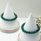 200PCS Glass Beads 8mm Glass Beads for Bracelets Necklaces Jewelry Making DIY Crafts (Peacock Blue) - color: Peacock Blue