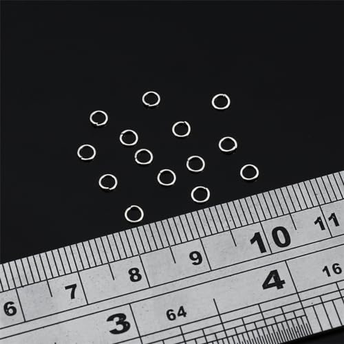BEADIA 925 Sterling Silver Jump Rings 0.4x3mm 200pcs for Jewelry Making Findings - size: 0.4x3mm