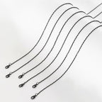 Lemonkey 24 Pack Necklace Chains Bulk,Black Plated DIY Cable Link Chains for Jewelry Making 18 Inches - color: Black, size: 18inch