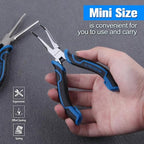 SPEEDWOX 2PCS Mini Needle Nose Pliers with Smooth Jaw & Bent Needle Nose Pliers with Serrated Jaw for Jewelry Making Needles Remover Plier Fishing Plyers - style: 2PCS Needle Nose Pliers Set