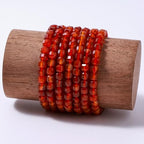 Natural Faceted Red Agate Cube Stone Beads 5-5.5mm 60pcs/str Loose Square Semi Gemstone Stone Beads for Making Bracelets Necklace Earrings - color: Red Agate