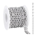 YOUBEIYEE 6.5 Feet Silver Stainless Steel Jewelry Making Chains Roll Embossed Oval Cable Chain Bulk with Lobster Clasps and Jump Rings - color: Embossed Silver