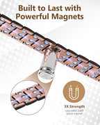Feraco Copper Bracelet for Men 3X Strength,Magnetic Therapy Bracelet Copper Jewelry with Powerful 3800 Gauss Magnets - style: Black Dome