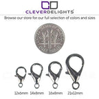 CleverDelights 21x12mm Lobster Clasps - 50 Pack (Champagne Gold) - color: Champagne Gold