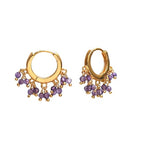 Gempires Natural Gemstone Beads Crystal Earrings Lightweight Elegant Handmde Jewelry Hypoallergenic Gold Plated Classic Design Huggie Earrings For Women
