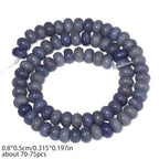 Songxi 5x8mm Natural Blue Aventurine Stone Rondelle Beads, 75PCS Spacer Round Loose Abacus Beads for Jewelry Making, Gemstone for Bracelet Necklace Earrings, Arts and Crafts - color: Blue Aventurine