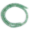 GEM-Inside 2x6mm Natural Green Aventurine Jade Semi-Gemstone Heishi Disc Rondelle Spacer Beads for Jewelry Making Full 15" Strand Energy Stone Healing Power Crystal - color: Green Aventurine Jade