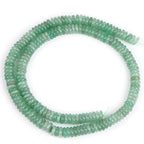 GEM-Inside 2x6mm Natural Green Aventurine Jade Semi-Gemstone Heishi Disc Rondelle Spacer Beads for Jewelry Making Full 15" Strand Energy Stone Healing Power Crystal - color: Green Aventurine Jade