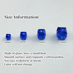 200pcs 4mm Crystal Glass Cube Beads Square Glass Beads Crystal Spacer Beads for Bracelets Necklace Earring DIY Jewelry Making Craft(Blue) - color: Blue, size: 4mm