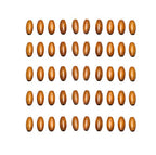 50Pcs Brown Oval Wood Tube Beads 20 x 10mm Barrel Natural Wooden Loose Spacer Beads for Bead Crafts Making (3mm Hole) - color: 20x10mm, Brown#50pcs