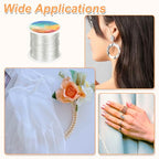 HARFINGTON Wire 203ft Length 24 Gauge Copper Craft Jewelry Wrapping Wire Tarnish Resistant Beading for Jewelry Making Supplies Crafting, Bright Silver - color: Bright Silver