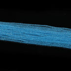 10 Strands Spinel Beads Artificial Faceted Small Round Loose Beads 3mm 15 inch for Jewelry Making Charms Necklace Bracelet - color: Blue