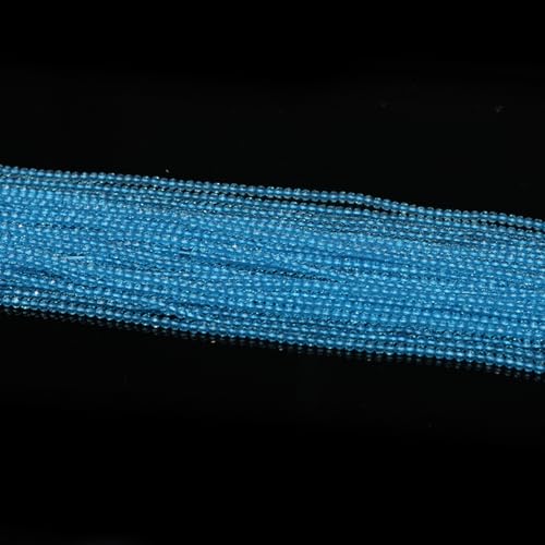 10 Strands Spinel Beads Artificial Faceted Small Round Loose Beads 3mm 15 inch for Jewelry Making Charms Necklace Bracelet - color: Blue