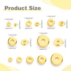 200pcs 18K Gold Plated Brass Flat Disc Spacer Beads for DIY Bracelet, Necklace Jewelry Making (Gold-4mm) - color: Gold-4mm