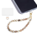 Marble Beaded Phone Wrist Strap,Detachable Phone Bracelet Strap with Tether Tab,Hands-Free Wristlet Strap (Charoite) - color: Charoite