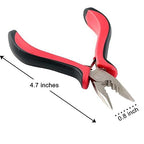Hair Extensions Pliers 3-Hole for Micro Nano Ring Hair Extensions Opener and Removal,Needle Nose Pliers with 3 Holes Serrated Jaws Mini Plier 1pc