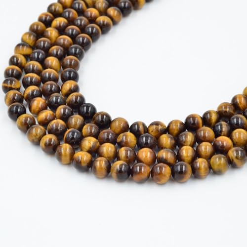 10mm Round Yellow Tiger Eye Beads Smooth Polished Drilled Tigerite Gemstone Beads for Bracelets Making(Yellow Tiger Eye, 10mm) - color: Yellow Tiger Eye, size: 10mm