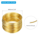 PATIKIL 100 Loops Memory Wire, 1pcs 0.8mm 20 Gauge Jewelry Wire Craft Wire Memory Steel Wire for Jewelry Making Bracelets Beading DIY Crafts, Golden