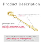 14k Gold Necklace & Bracelet Extender Chain, Adjustable Extension Chain for Necklace & Anklet - color: Style 2-Yellow Gold, size: 2inch