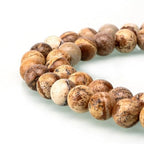 90pcs Adabele Natural Picture Jasper Healing Gemstone 4mm (0.16 inch) Small Round Beads Gem Stone Spacer for DIY Craft Jewelry Making GY10-4 - color: Picture Jasper, size: 4mm (90pcs/1 Strand)