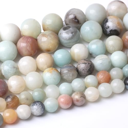 12MM Amazonite Beads Round Loose Beads Natural Gem Beads Crystal Energy Stone Beads for Jewelry Making DIY Bracelet Necklace - color: Amazonite Beads, size: 12MM