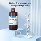 ANYCUBIC High Clear 3D Printer Resin, Resist Yellowing and Highly Transparent, Tough and Resilient, Low Odor 3D Printing Resin, Widely Compatible Resin 3D Printers (High Clear, 2kg) - color: High Clear, size: 2kg