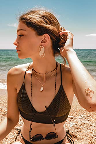 Natural Seashell Shell Scallop Pendant Choker Necklace Adjustable 18K Gold Plated Cable Chain Handmade Jewelry for Women Girls - style: Conch